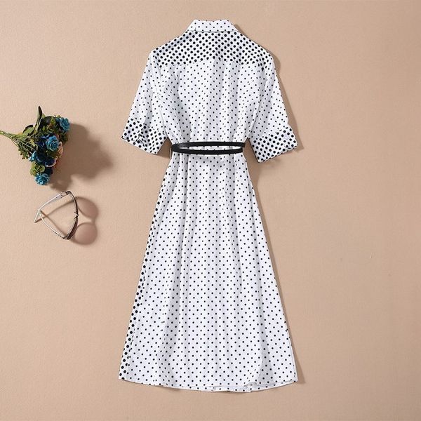 dress summer fashion work women turn-down collar polka dot print chest pocket deco casual long shirt dress ol, Black;gray
dress summer fashion work women turn-down collar polka dot print chest pocket deco casual long shirt dress ol, Black;gray