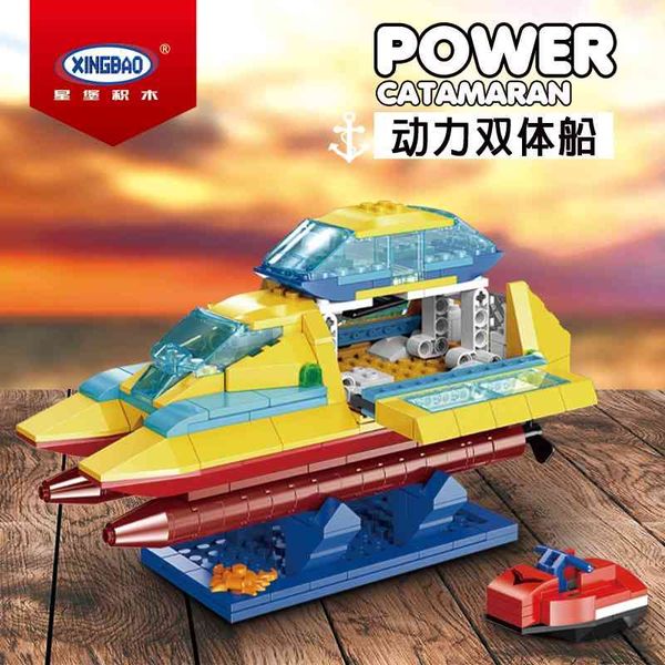 xingbao new xb18012 power catamaran children's assembled large and small particle building block toy model
xingbao new xb18012 power catamaran children's assembled large and small particle building block toy model