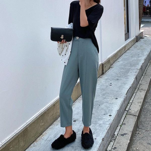 women's pants & capris yamdi elegant trousers femme lady office ladies pencil for women 2021 summer button up loose suit female, Black;white
women's pants & capris yamdi elegant trousers femme lady office ladies pencil for women 2021 summer button up loose suit female, Black;white