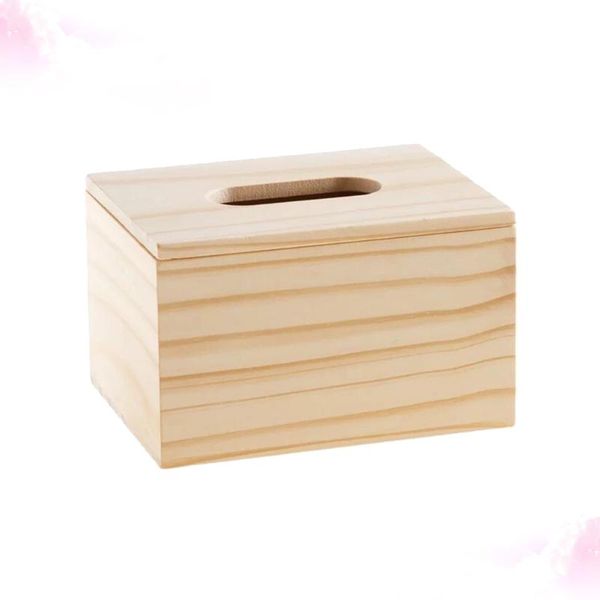 tissue boxes & napkins 1pc wooden box desknapkin carton simplicity retro paper storage for home living room car