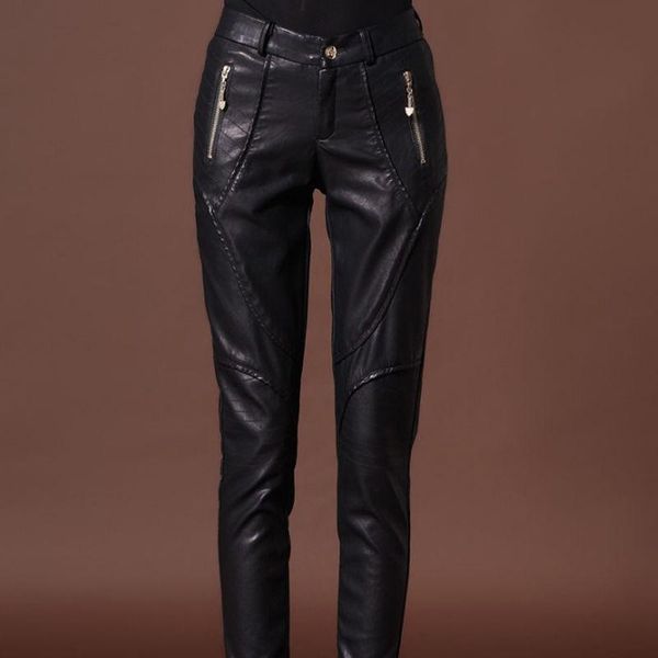 women's pants & capris autumn winter sheepskin leather punk trendy pencil retro motorcycle high waist sexy, Black;white
women's pants & capris autumn winter sheepskin leather punk trendy pencil retro motorcycle high waist sexy, Black;white