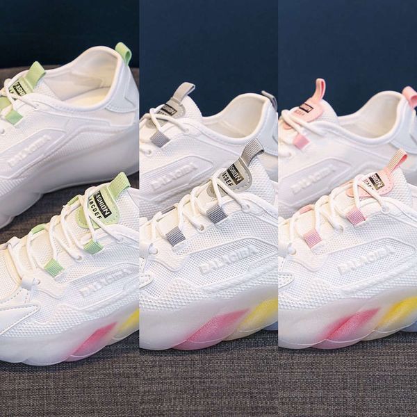 Casual shoes Rainbow bottom father shoes women's 2021 new net red Korean version students' small white thick soled tidal fire leisure sports KKMB, Green
Casual shoes Rainbow bottom father shoes women's 2021 new net red Korean version students' small white thick soled tidal fire leisure sports KKMB, Green