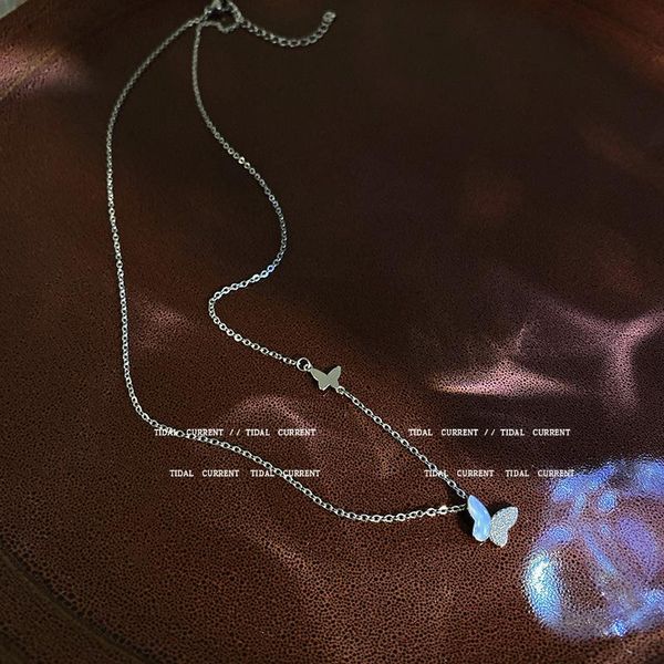 pendant necklaces white gold plated zirconia butterfly necklace luxury titanium steel clavicle chain choker wedding jewelry, Silver
pendant necklaces white gold plated zirconia butterfly necklace luxury titanium steel clavicle chain choker wedding jewelry, Silver