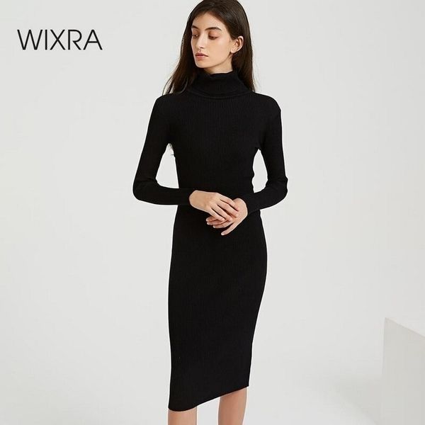 wixra autumn winter turtleneck knee-length solid sweater dress women knit long sleeve womens slim midi dresses bodycon, Black;gray
wixra autumn winter turtleneck knee-length solid sweater dress women knit long sleeve womens slim midi dresses bodycon, Black;gray