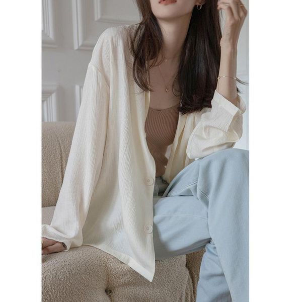 women's suits & blazers suit coat thin summer 2021 design sense of minority leisure loose small wear, White;black
women's suits & blazers suit coat thin summer 2021 design sense of minority leisure loose small wear, White;black