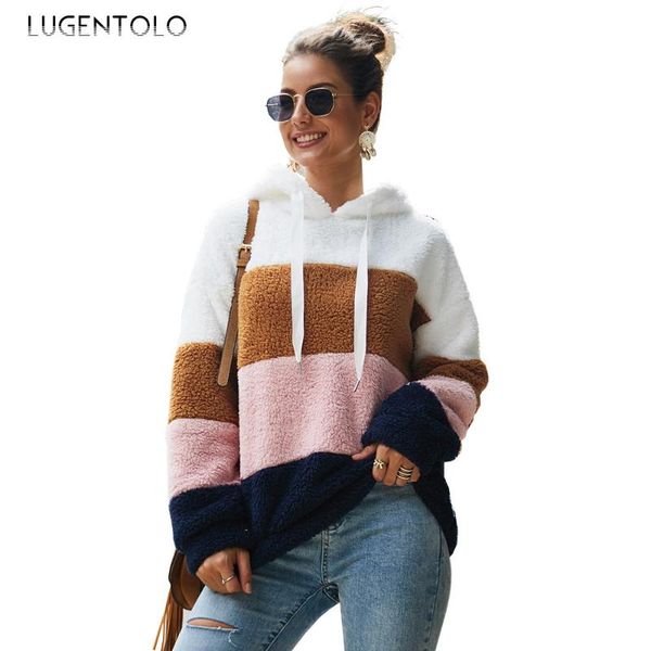 women's sweatshirt loose hooded autumn winter fashion furry panel casual long sleeve female sweatshirts lugentolo hoodies &, Black
women's sweatshirt loose hooded autumn winter fashion furry panel casual long sleeve female sweatshirts lugentolo hoodies &, Black