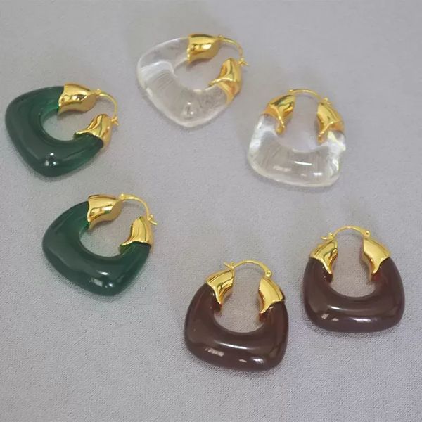 stud european and american exaggerated design ushaped semi transparent resin niche simple goldplated atmospheric earrings, Golden;silver
stud european and american exaggerated design ushaped semi transparent resin niche simple goldplated atmospheric earrings, Golden;silver
