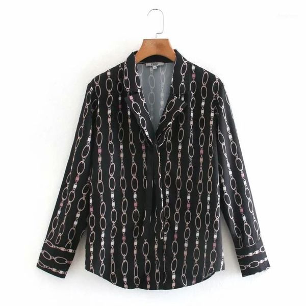 women chain printing turndown collar loose shirts female long sleeve blouses casual lady blusas s8176 women's &, White
women chain printing turndown collar loose shirts female long sleeve blouses casual lady blusas s8176 women's &, White