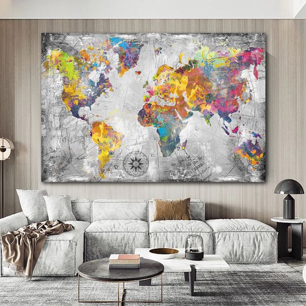 vintage world map posters abstract retro prints canvas painting indoor decorations wall art pictures for living room home decor
vintage world map posters abstract retro prints canvas painting indoor decorations wall art pictures for living room home decor