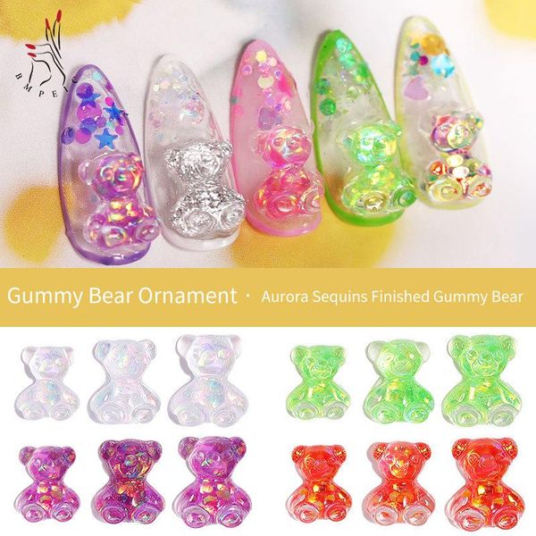 glitter nail art decoration cartoon bear 3d aurora kawaii jewelry crystal jelly resin ornaments holographic fashion manicure decorations, Silver;gold
glitter nail art decoration cartoon bear 3d aurora kawaii jewelry crystal jelly resin ornaments holographic fashion manicure decorations, Silver;gold