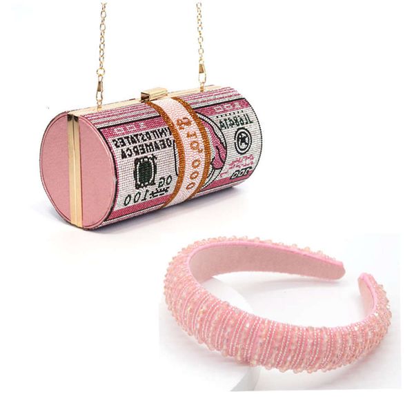 2021 new trendy design rhinestone dollar money roll purse bling bag with crystal headband
2021 new trendy design rhinestone dollar money roll purse bling bag with crystal headband