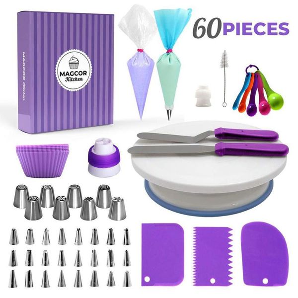 baking & pastry tools 6pcs/60pcs cake decorating kit smooth turntable stand icing tips
baking & pastry tools 6pcs/60pcs cake decorating kit smooth turntable stand icing tips