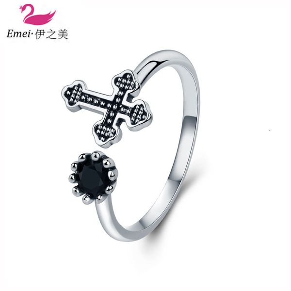 ring simple cross black brick opening thai silver series female fashion personalized jewelry
ring simple cross black brick opening thai silver series female fashion personalized jewelry