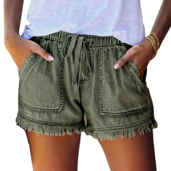 women's shorts women mid rise drawstring summer elastic waist tassel denim for dating, White;black
women's shorts women mid rise drawstring summer elastic waist tassel denim for dating, White;black