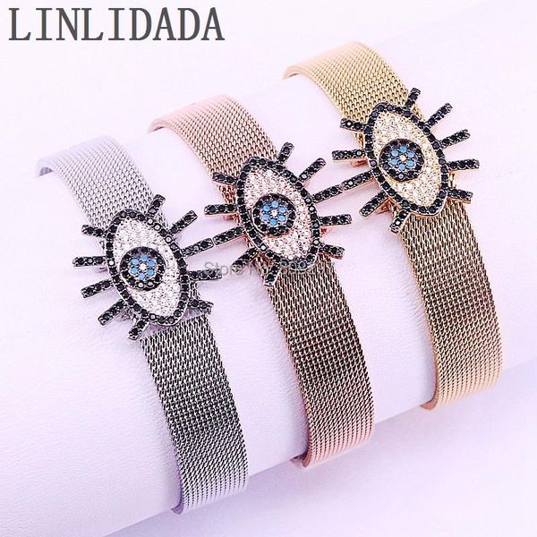charm bracelets 5pcs fashion jewelry micro pave cz eye spacer bracelets,stainless steel strap bracelet wholesale, Golden;silver
charm bracelets 5pcs fashion jewelry micro pave cz eye spacer bracelets,stainless steel strap bracelet wholesale, Golden;silver
