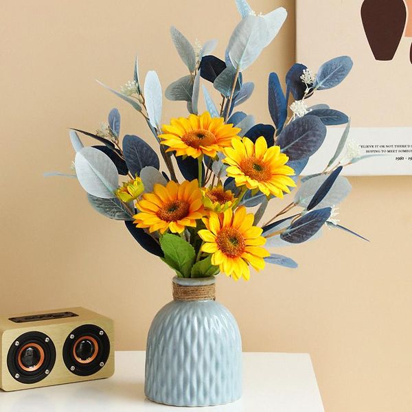 decorative flowers & wreaths home decor simulation sunflower flower wedding decoration indoor restaurant tablevase bouquet ornaments cre 
decorative flowers & wreaths home decor simulation sunflower flower wedding decoration indoor restaurant tablevase bouquet ornaments cre
