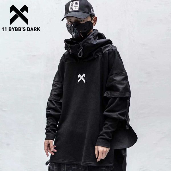 11 bybb's dark japanese streetwear man hoodies hip hop embroideried pullover patchwork fake two darkwear techwear hoodies 210715, Black
11 bybb's dark japanese streetwear man hoodies hip hop embroideried pullover patchwork fake two darkwear techwear hoodies 210715, Black
