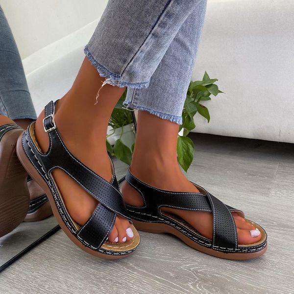 sandals women's cross pin buckle open toe wedges comfortable casual shoes 2021 outdoor non-slip beach, Black
sandals women's cross pin buckle open toe wedges comfortable casual shoes 2021 outdoor non-slip beach, Black