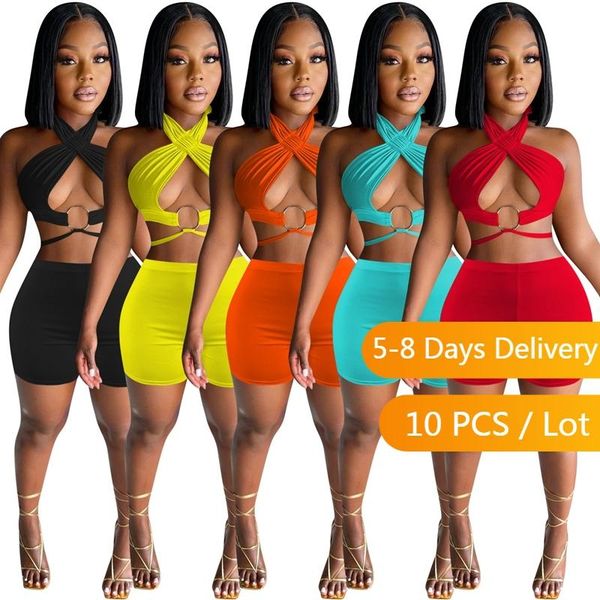 women's tracksuits bulk items wholesale lots bandage summer outfits club 2 piece sets womens hollow out halter and shorts, Gray
women's tracksuits bulk items wholesale lots bandage summer outfits club 2 piece sets womens hollow out halter and shorts, Gray