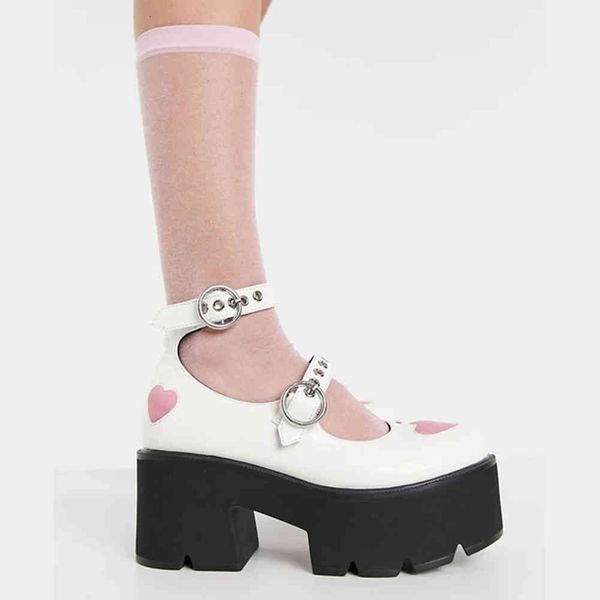 sandals round toe heart print ankle strap chunky goth platform women shoes trendy punk marry janes pumps square heels street style, Black
sandals round toe heart print ankle strap chunky goth platform women shoes trendy punk marry janes pumps square heels street style, Black
