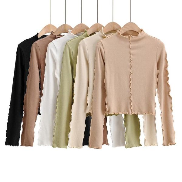 women's t-shirt aprmhisy fashion women tshirts long sleeve solid casual street basic tees female, White
women's t-shirt aprmhisy fashion women tshirts long sleeve solid casual street basic tees female, White