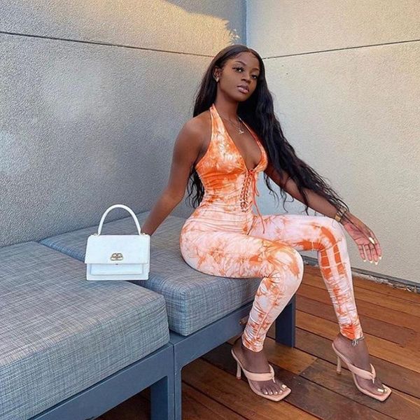 women's jumpsuits & rompers women lady sleeveless jumpsuit tie-dye printed halter design stylish deep v neck adjustable strap summer fe, Black;white
women's jumpsuits & rompers women lady sleeveless jumpsuit tie-dye printed halter design stylish deep v neck adjustable strap summer fe, Black;white
