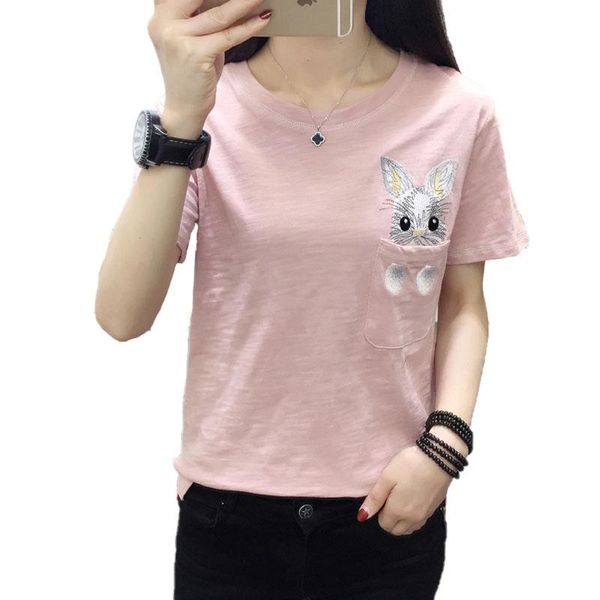 women's t-shirt volocean 2021 cotton woman t shirt summer t-shirts for women pockets female o-neck tee, White
women's t-shirt volocean 2021 cotton woman t shirt summer t-shirts for women pockets female o-neck tee, White