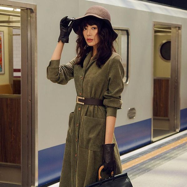women 2021 spring autumn solid color corduroy vestidos female retro mid-long thick warm dress ladies loose dresses v381 casual, Black;gray
women 2021 spring autumn solid color corduroy vestidos female retro mid-long thick warm dress ladies loose dresses v381 casual, Black;gray
