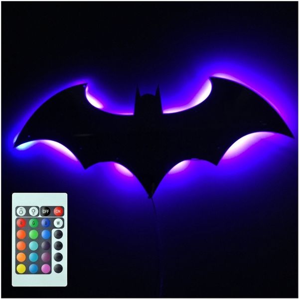 3d bat 7 color mirror led remote control night light porch channel projection wall lamp kids holiday gift usb power supply
3d bat 7 color mirror led remote control night light porch channel projection wall lamp kids holiday gift usb power supply