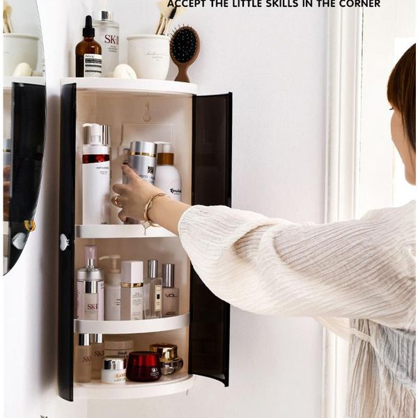 bathroom storage & organization triangle shelf hanging wall type non perforated dust-proof makeup organizer kitchen cosmetics box
bathroom storage & organization triangle shelf hanging wall type non perforated dust-proof makeup organizer kitchen cosmetics box