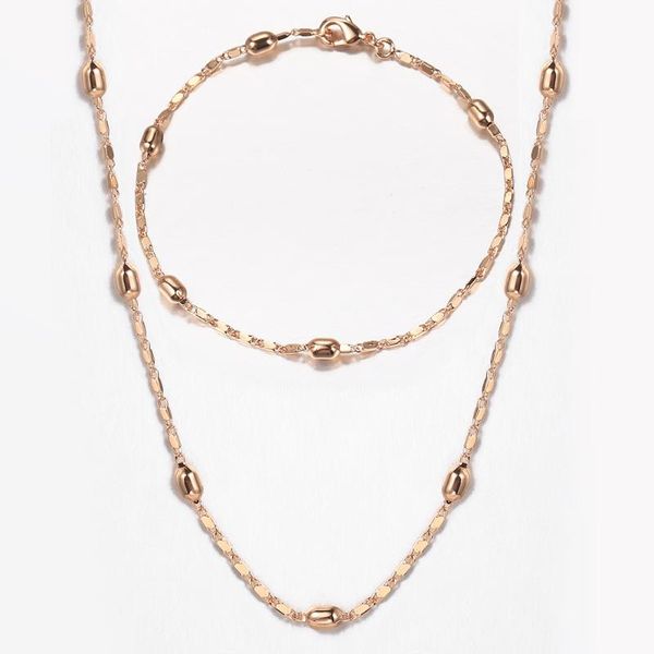 earrings & necklace trendy thin 2mm jewelry set for women girls 585 rose gold color beaded bracelets necklaces bead chains wedding gifts lcs, Silver
earrings & necklace trendy thin 2mm jewelry set for women girls 585 rose gold color beaded bracelets necklaces bead chains wedding gifts lcs, Silver
