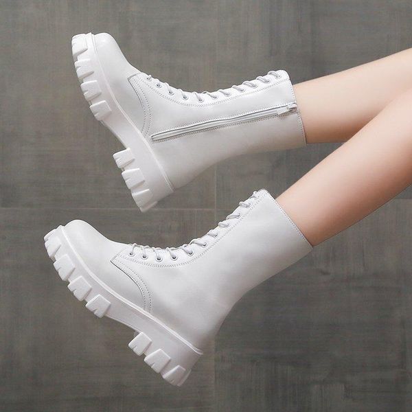 boots 2021 winter shoes women platform mid calf motorcyle white lace up riding equestrian botas mujer 8257l, Black
boots 2021 winter shoes women platform mid calf motorcyle white lace up riding equestrian botas mujer 8257l, Black