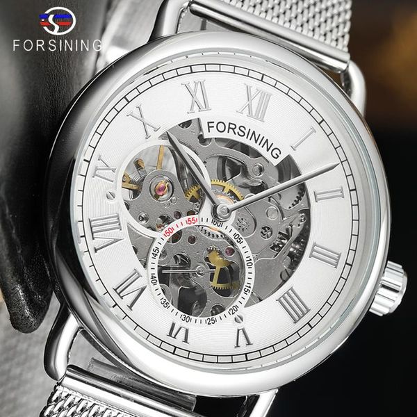 wristwatches forsining 2021 men's mechanical watch classic silver mesh belt white small dial waterproof skeleton clock male, Slivery;brown
wristwatches forsining 2021 men's mechanical watch classic silver mesh belt white small dial waterproof skeleton clock male, Slivery;brown