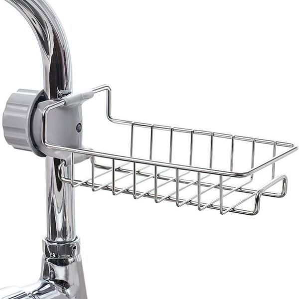 stainless steel faucet rack kitchen storage shelf holder soap drainer basket organizer drain dry & organization
stainless steel faucet rack kitchen storage shelf holder soap drainer basket organizer drain dry & organization
