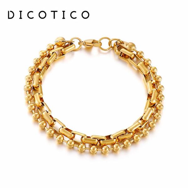 charm bracelets double chain wristband bracelet for women stainless steel ball pulseras jewelry simple accessory wholesale items, Golden;silver
charm bracelets double chain wristband bracelet for women stainless steel ball pulseras jewelry simple accessory wholesale items, Golden;silver