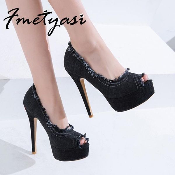 dress shoes pumps women summer shallow high heels party platform open toe slip on thin female stilettos non big size, Black
dress shoes pumps women summer shallow high heels party platform open toe slip on thin female stilettos non big size, Black