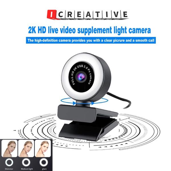 webcams 2k webcam auto focus built-in microphone hd camera three-color touch adjustment with ring selfie light for pc
webcams 2k webcam auto focus built-in microphone hd camera three-color touch adjustment with ring selfie light for pc
