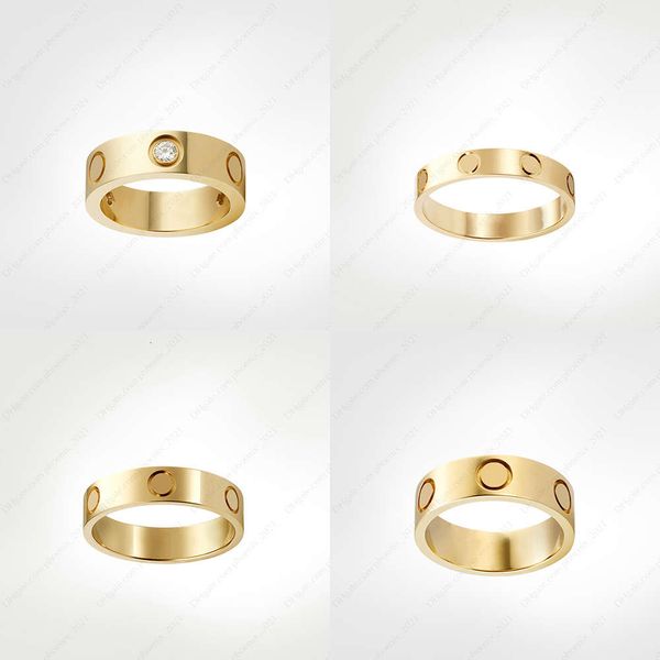 screw ring mens love band rings 3 diamonds designer luxury jewelry women titanium steel alloy gold-plated craft gold silver rose never fade