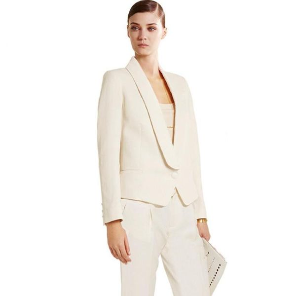 custom ivory trend bussiness formal elegant women suit set blazers pants office suits ladies trouser women's two piece, White
custom ivory trend bussiness formal elegant women suit set blazers pants office suits ladies trouser women's two piece, White