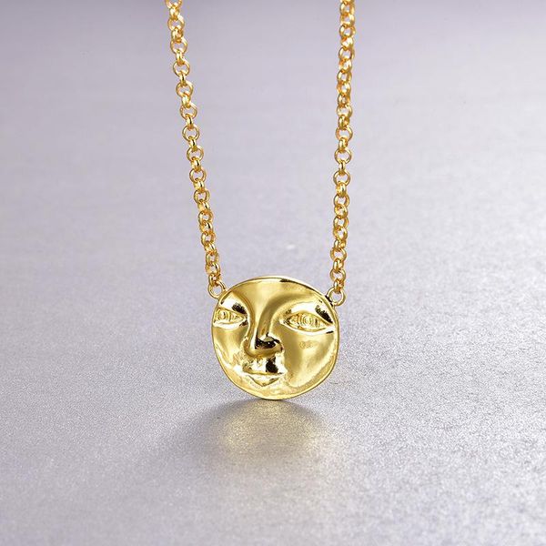 pendant necklaces european and american fashion retro small high end design face round s925 silver plated 18k gold necklace women
pendant necklaces european and american fashion retro small high end design face round s925 silver plated 18k gold necklace women