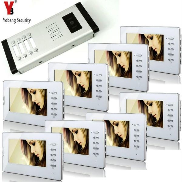 yobang security 7''inch tft lcd wired video door phone intercom system camera with 6 button waterproof multi apartments phones
yobang security 7''inch tft lcd wired video door phone intercom system camera with 6 button waterproof multi apartments phones