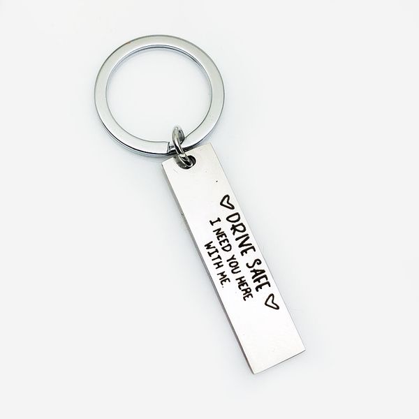 keychain driver safe i need you here with me fashion europe america stainless steel gift l diy customized wholesale, Silver
keychain driver safe i need you here with me fashion europe america stainless steel gift l diy customized wholesale, Silver