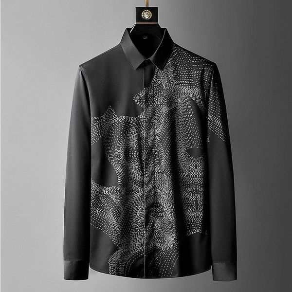 men's casual shirts minglu spring autumn male luxury irregular printing long sleeve mens dress fashion slim fit party man 3xl, White;black
men's casual shirts minglu spring autumn male luxury irregular printing long sleeve mens dress fashion slim fit party man 3xl, White;black