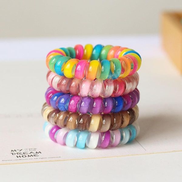 telephone wire hair band gradient multicolour ponytail holder elastic phone cord line hairtie hair accessories, Slivery;white
telephone wire hair band gradient multicolour ponytail holder elastic phone cord line hairtie hair accessories, Slivery;white