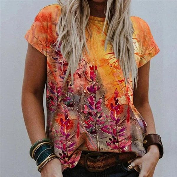 women fashion t shirts pullover o-neck abstract painting style floral print street short sleeve multicolor loose t-shirt women's, White
women fashion t shirts pullover o-neck abstract painting style floral print street short sleeve multicolor loose t-shirt women's, White