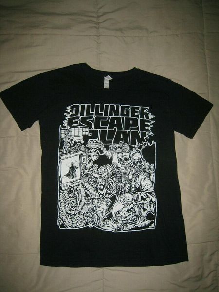 men's t-shirts the dillinger escape plan shirt metal t usa size, White;black