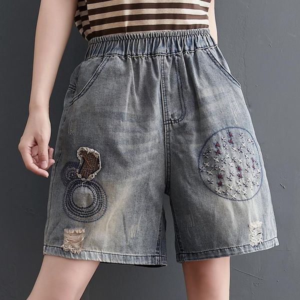 fashion 2021 women shorts embroidery patchwork jeans ripped denim short pants washed bleached elastic waist casual mujer women's, White;black
fashion 2021 women shorts embroidery patchwork jeans ripped denim short pants washed bleached elastic waist casual mujer women's, White;black