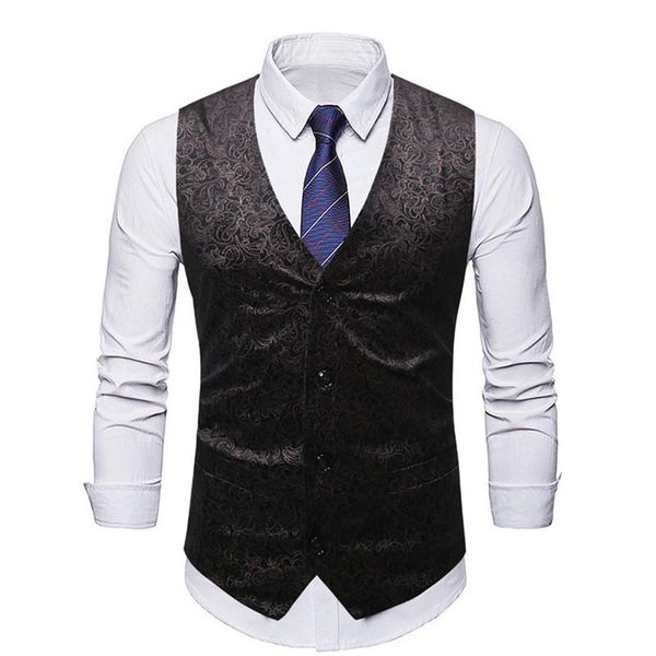 men's vests black print paisley vest men 2021 brand nightlcub sleeveless waistcoat party wedding groom tuxedo chaleco hombre, Black;white
men's vests black print paisley vest men 2021 brand nightlcub sleeveless waistcoat party wedding groom tuxedo chaleco hombre, Black;white