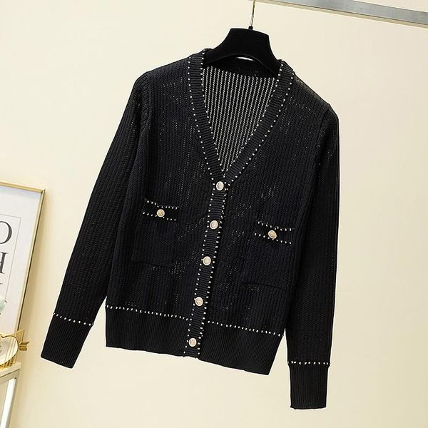 women's knits & tees 2021 fashion spring autumn vintage hollow out black white ladies sweaters elegant v neck knitted cardigan women
women's knits & tees 2021 fashion spring autumn vintage hollow out black white ladies sweaters elegant v neck knitted cardigan women