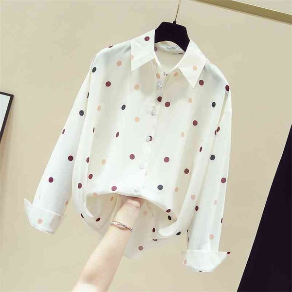 autumn women's turn down collar long sleeves dot shirt office ladies all-match ol casual shirts blouse a3698 210519, White
autumn women's turn down collar long sleeves dot shirt office ladies all-match ol casual shirts blouse a3698 210519, White